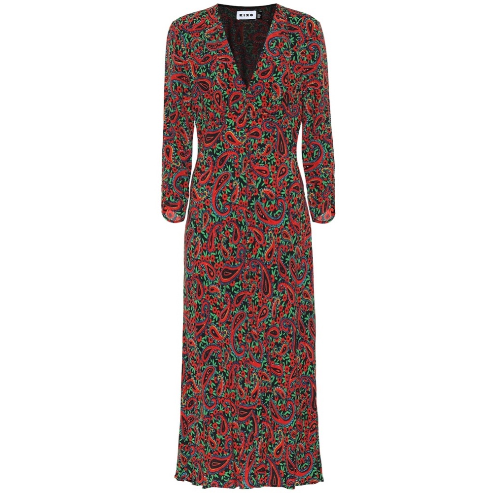 RIXO Katie printed crêpe midi dress - Size M